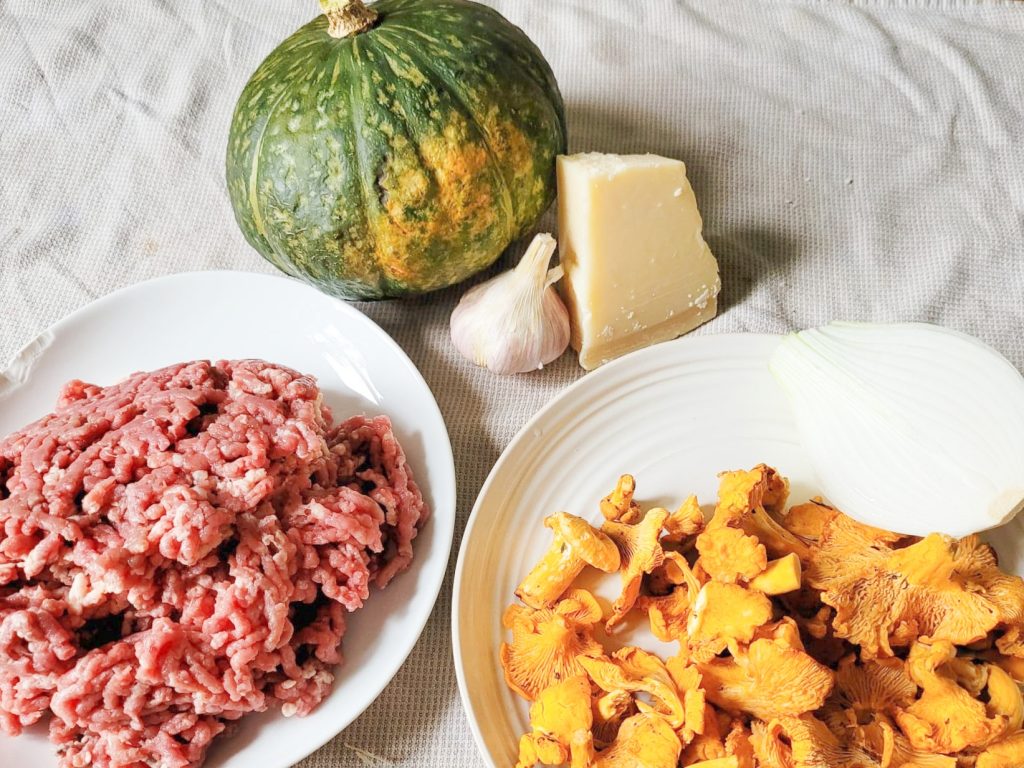 Ingredients for Shepherd’s Pie with Mushrooms and Squash