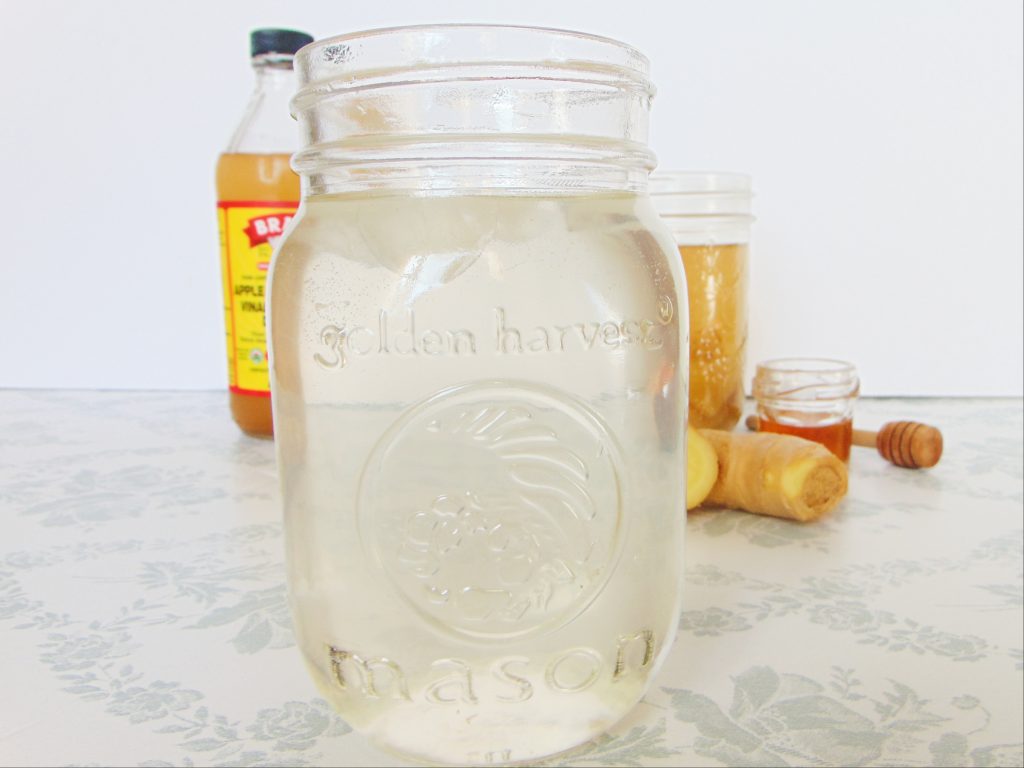 Easy Tonic and Soothing Drink with Ginger, Honey, and Apple Cider Vinegar
