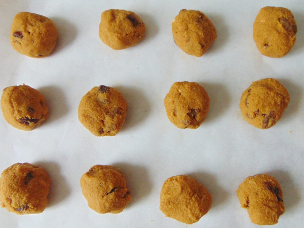Steps in making coconut Flour Pumpkin Raisin Cookies (Grain-free, Gluten-free)