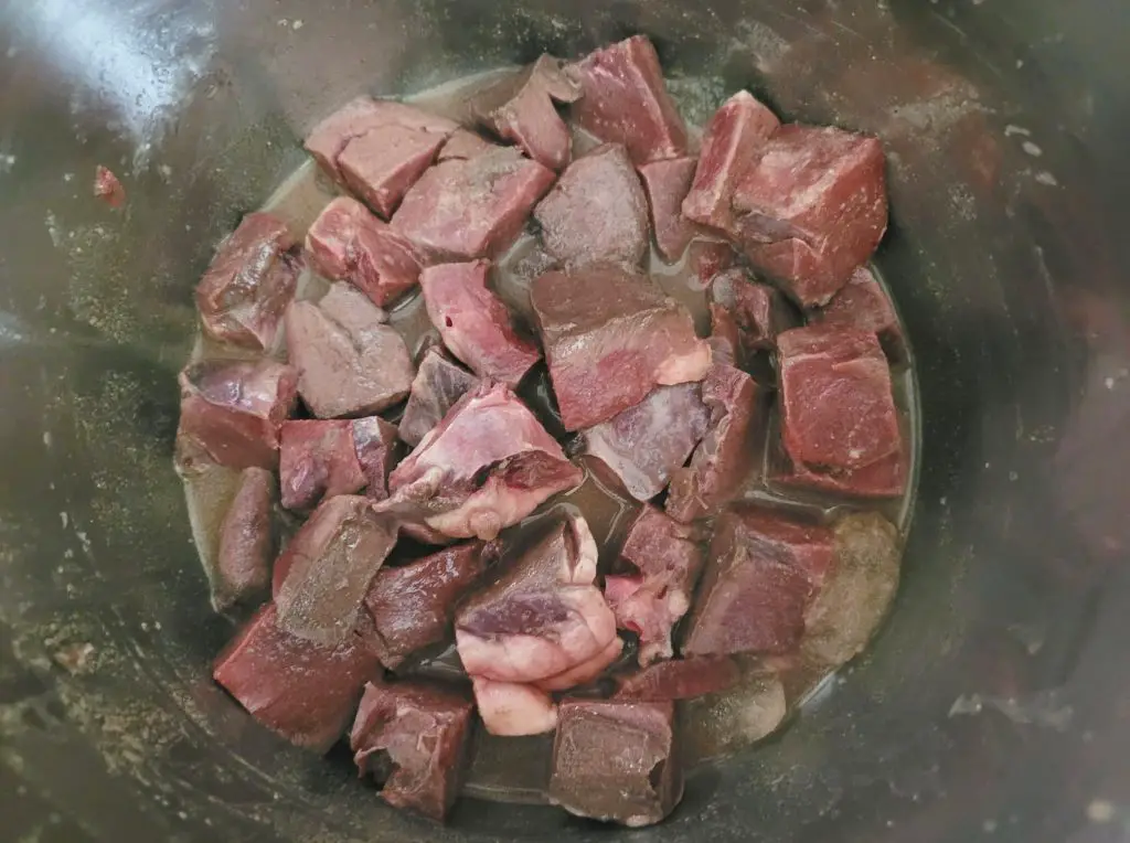 Step in making Nourishing Beef Heart Stew in the Instant Pot