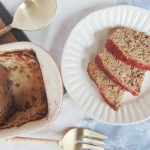 meatloaf with liver slices and pan