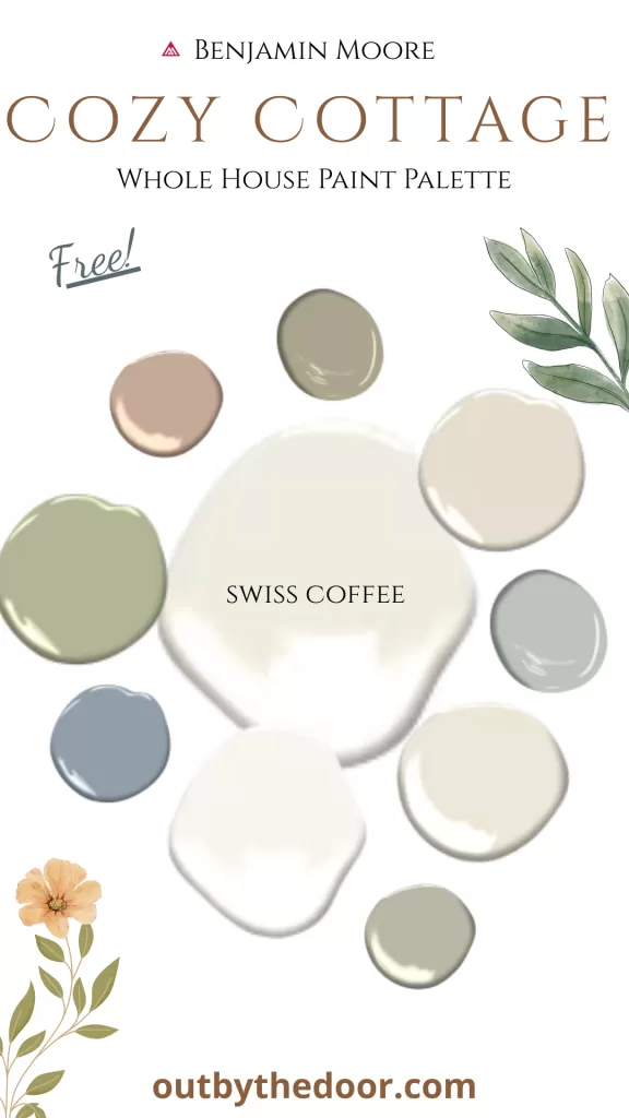 Benjamin Moore cozy cottage whole house color palette for free